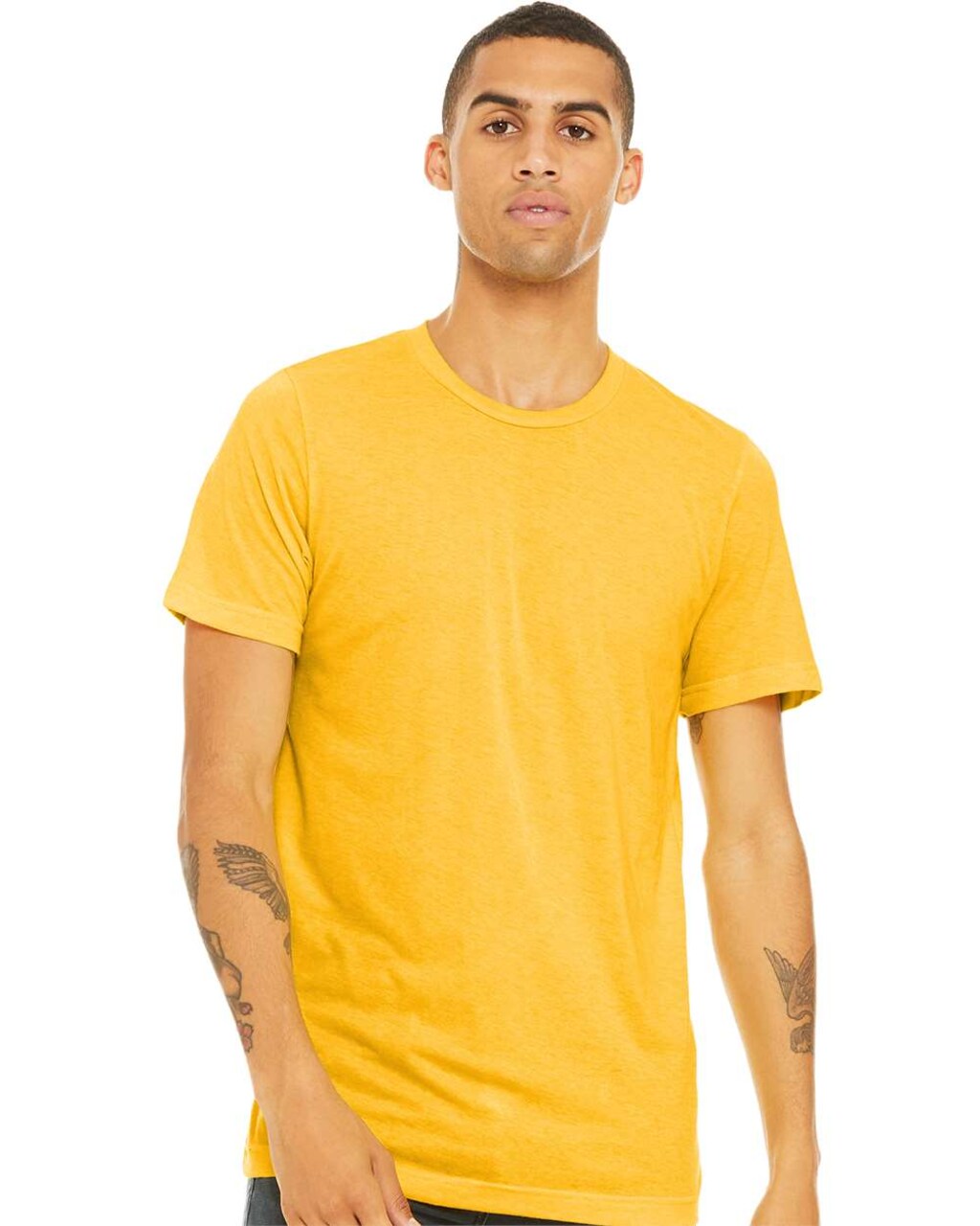 BELLA+CANVAS Men’s Triblend Crewneck Short Sleeve T-Shirt for Summer Wear, Casual Style & Lightweight Everyday Tee